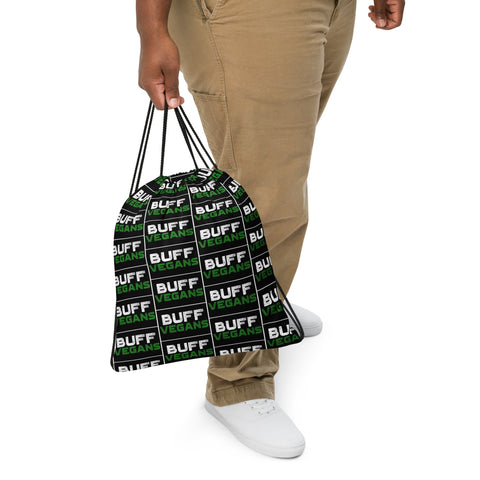 Black Buff Vegans Drawstring Bag