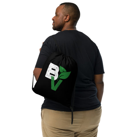 Black "BV" Drawstring Bag