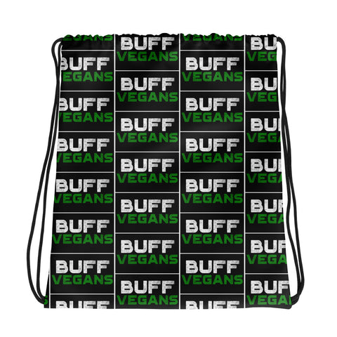 Black Buff Vegans Drawstring Bag