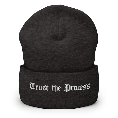 Old English "Trust The Process" Beanie