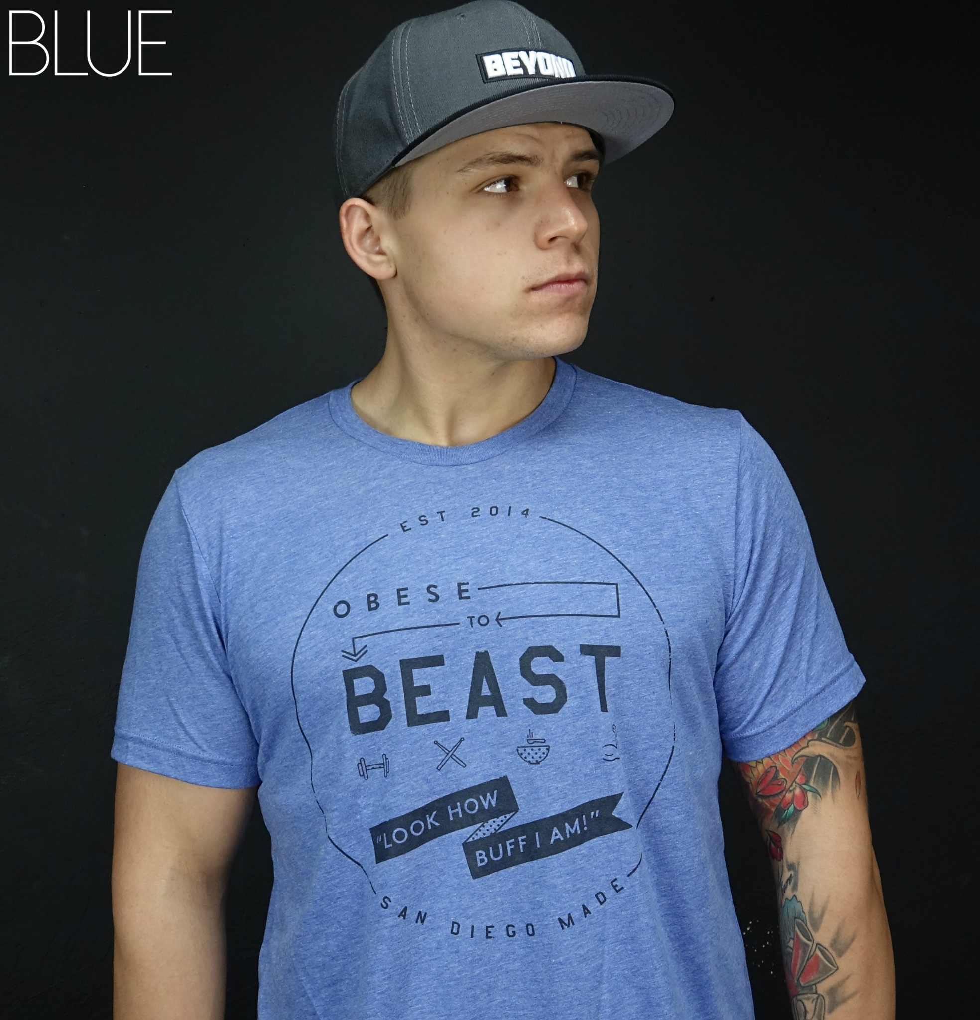 O2B Black Crest T-Shirt