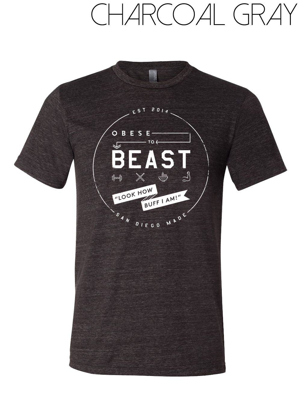 O2B White Crest T-Shirt
