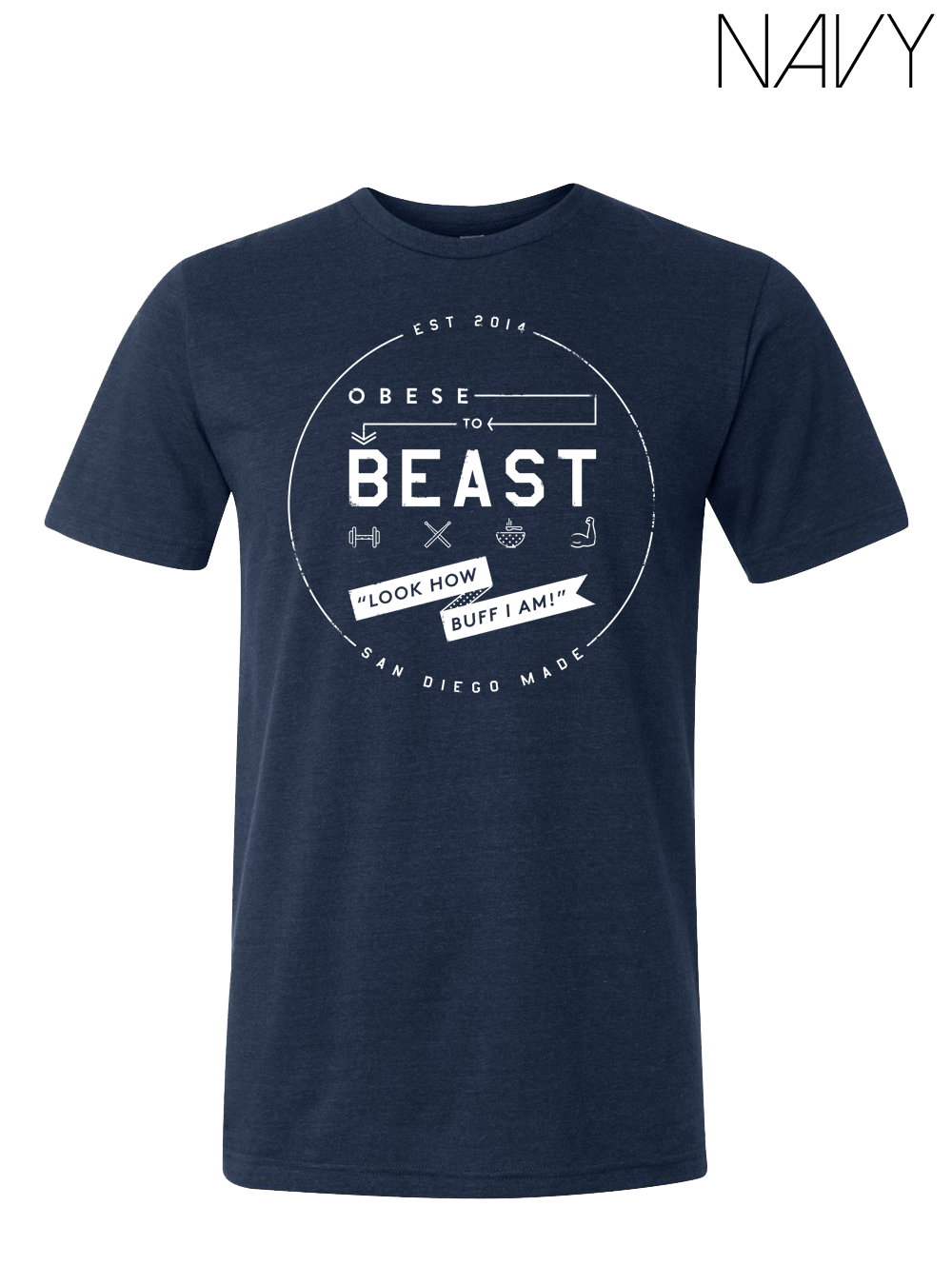 O2B White Crest T-Shirt