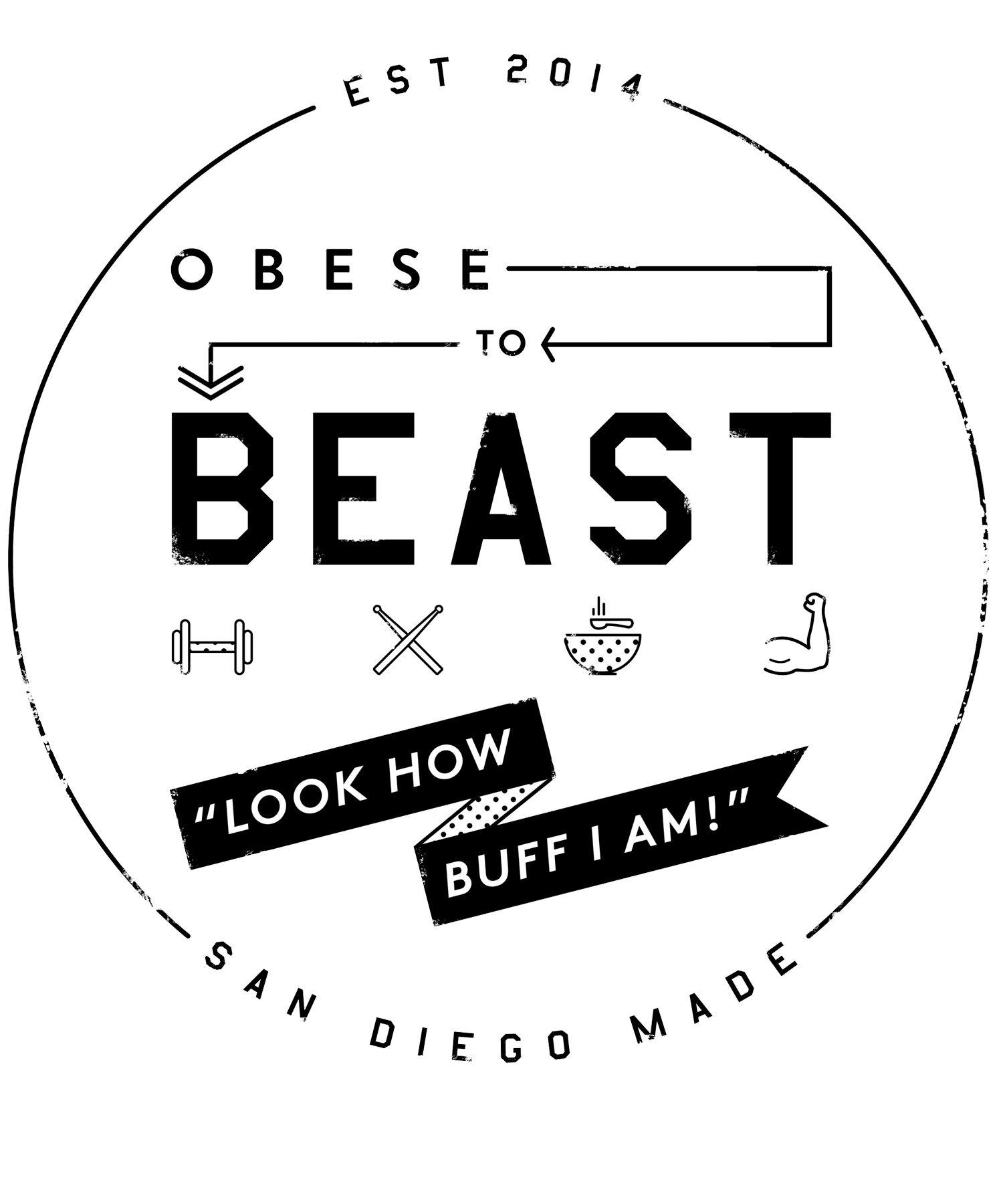 O2B Black Crest T-Shirt