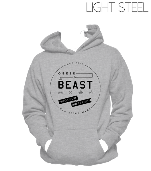 Black Circular Crest Hoody