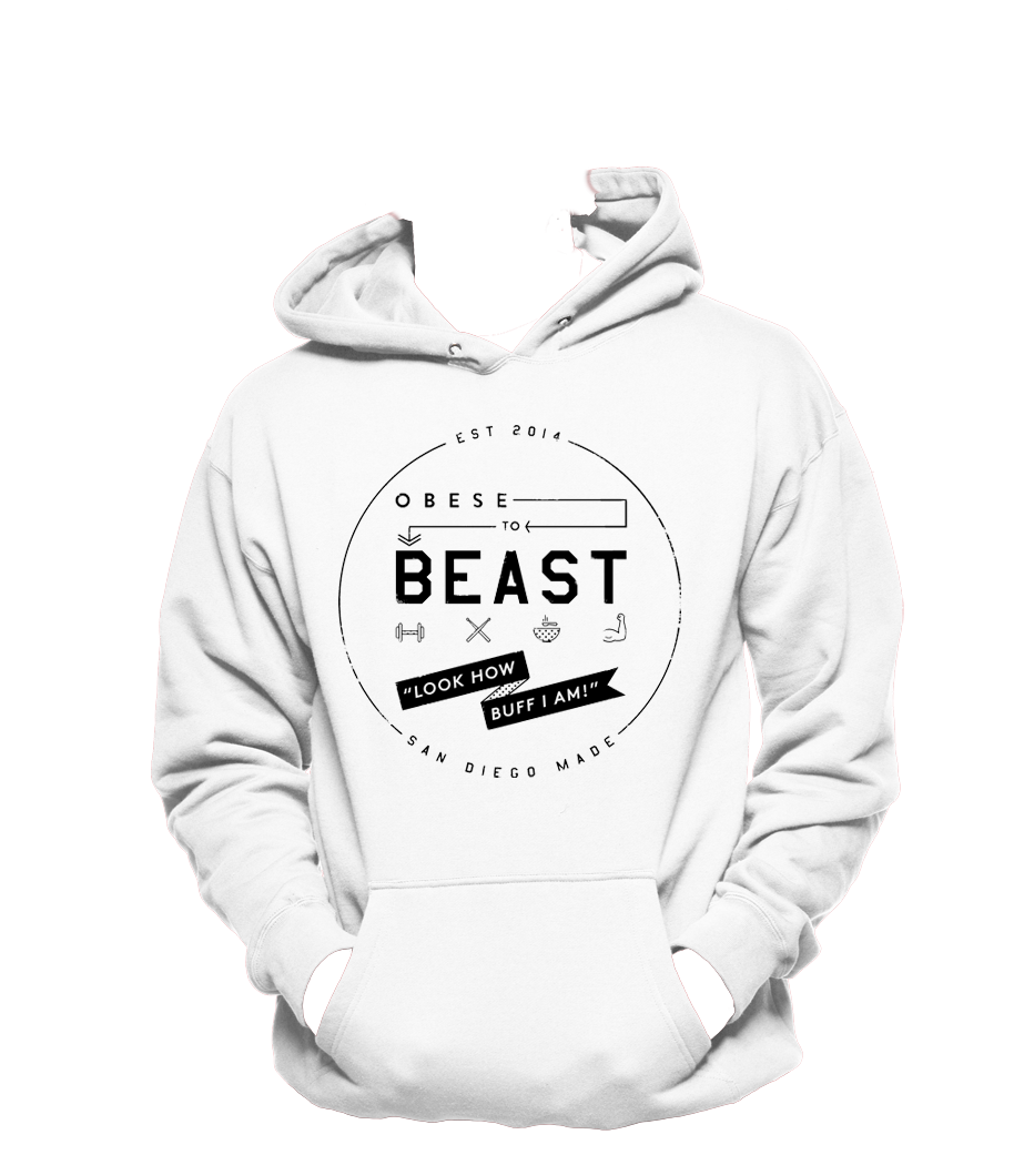 Black Circular Crest Hoody