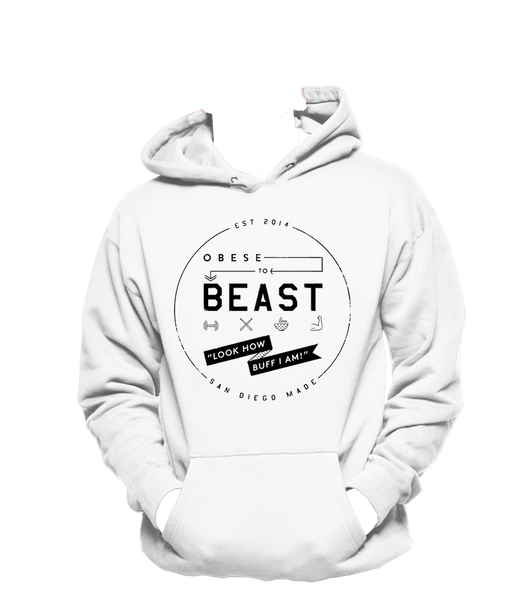Black Circular Crest Hoody